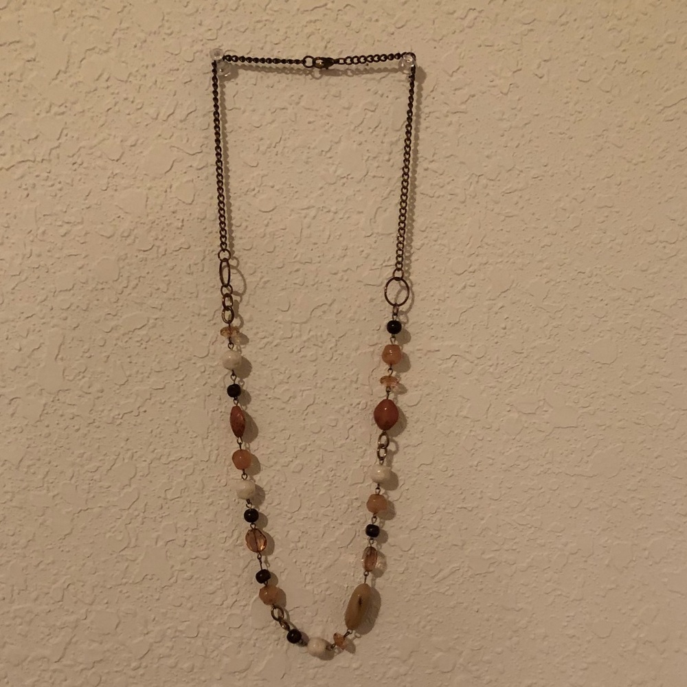 Brown beaded necklace